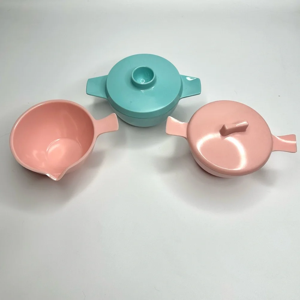 Vintage Mid-Century Modern Melmac Serving Set 3 Pieces 1950s